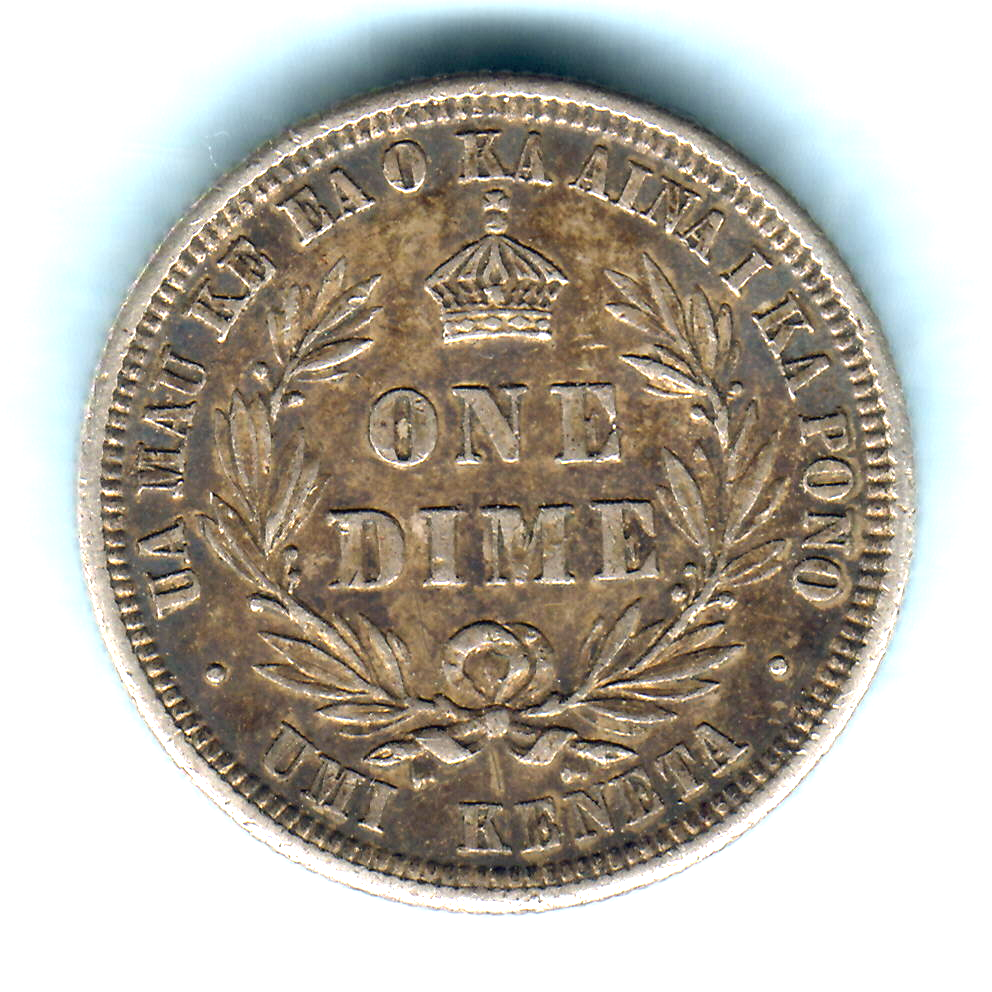 USA - Hawaii. 1883 Dime.. gVF