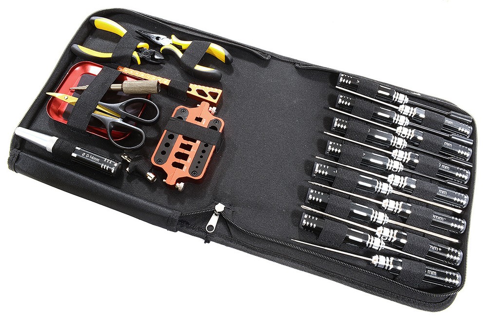 Precision-Crafted Complete 23pcs RC Tool Set w/ Carrying Bag