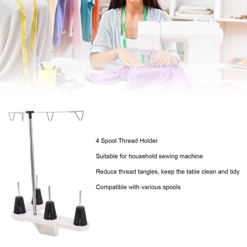 Embroidery Thread Spool Holder Thread Holders with 4 Spools Thread Roll Holder