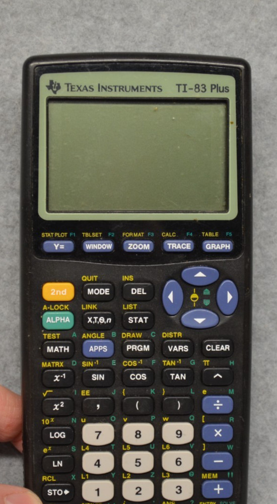 TI-83Plus Calculator W/ Cover Black Tested