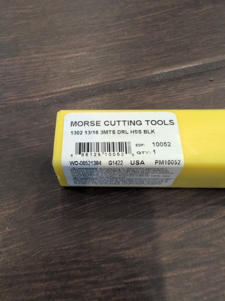 NEW MORSE CUTTING TOOLS 1302 SHANK DRILL BIT #3 13/16