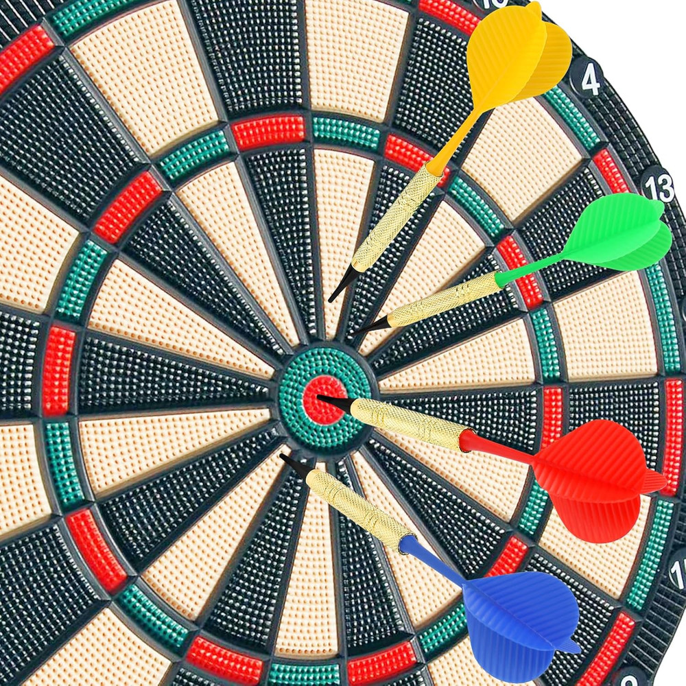 Soft Tip Darts Set, 16 Darts with 100 Black 2BA Replacement Tips