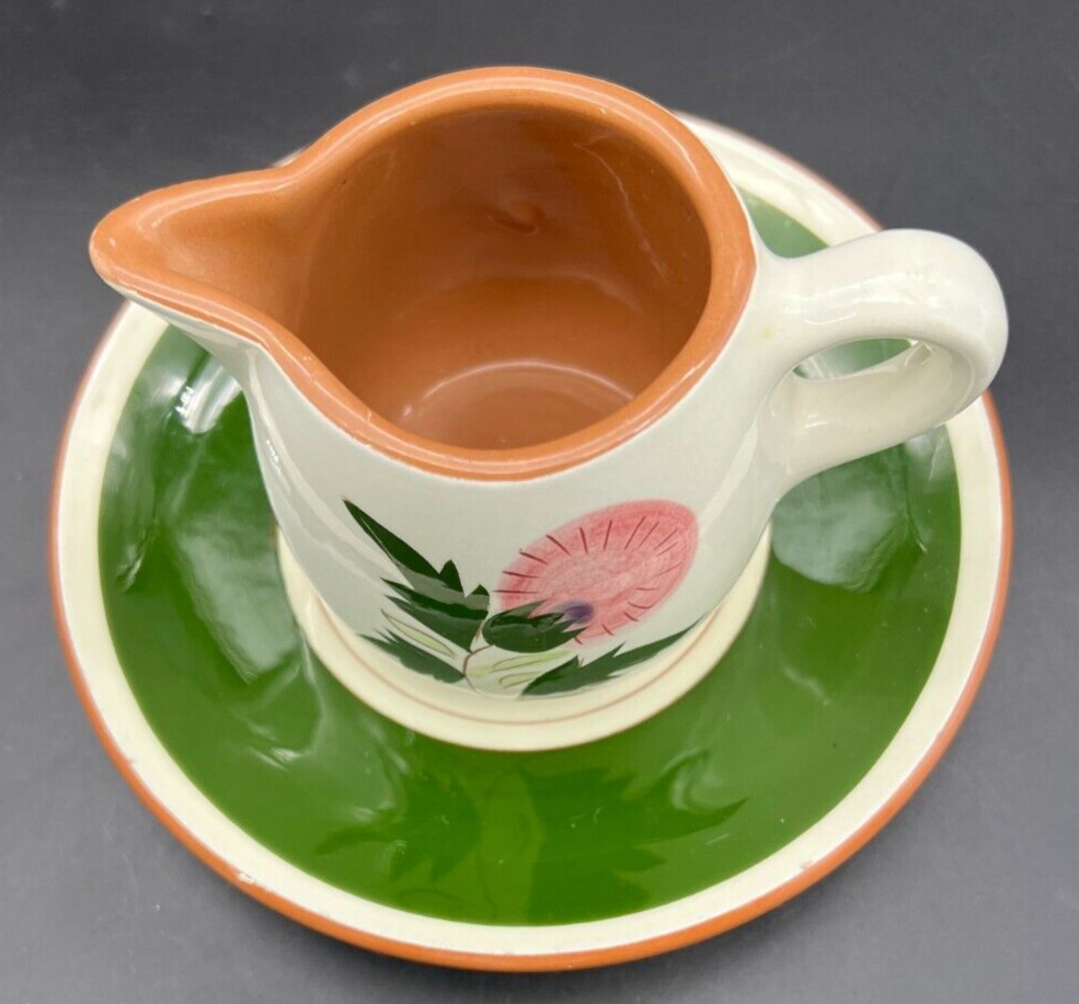 Stangl Thistle Creamer and Saucer