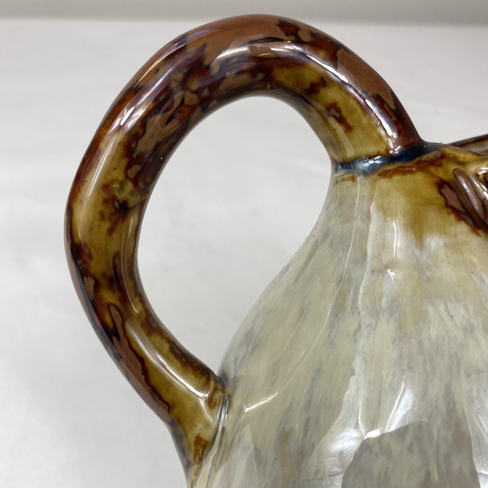 Pear Fruit Shaped Pitcher - Pottery Rustic - Brown Tan High Gloss 6.5” Tall