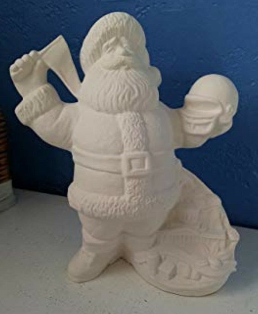 Ohio State Santa Unpainted Ceramic Bisque Ready To Paint