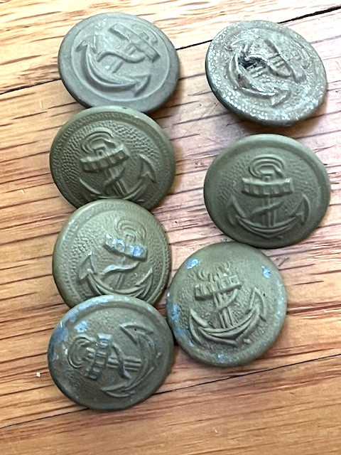 WW2 German coastal artillery buttons. 7 pcs.  Orig.