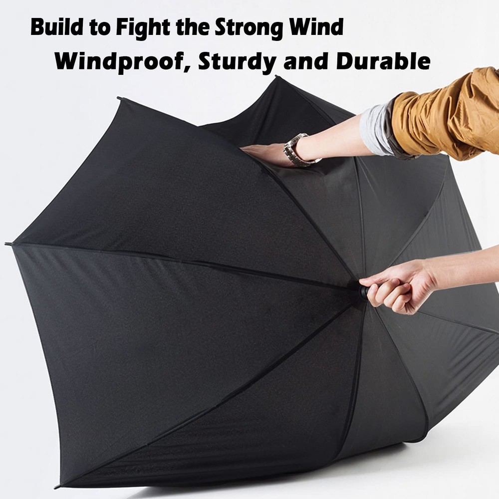 Golf Umbrella Windproof Stick Umbrella Triple-layer Inter-vented Canopy Vente...