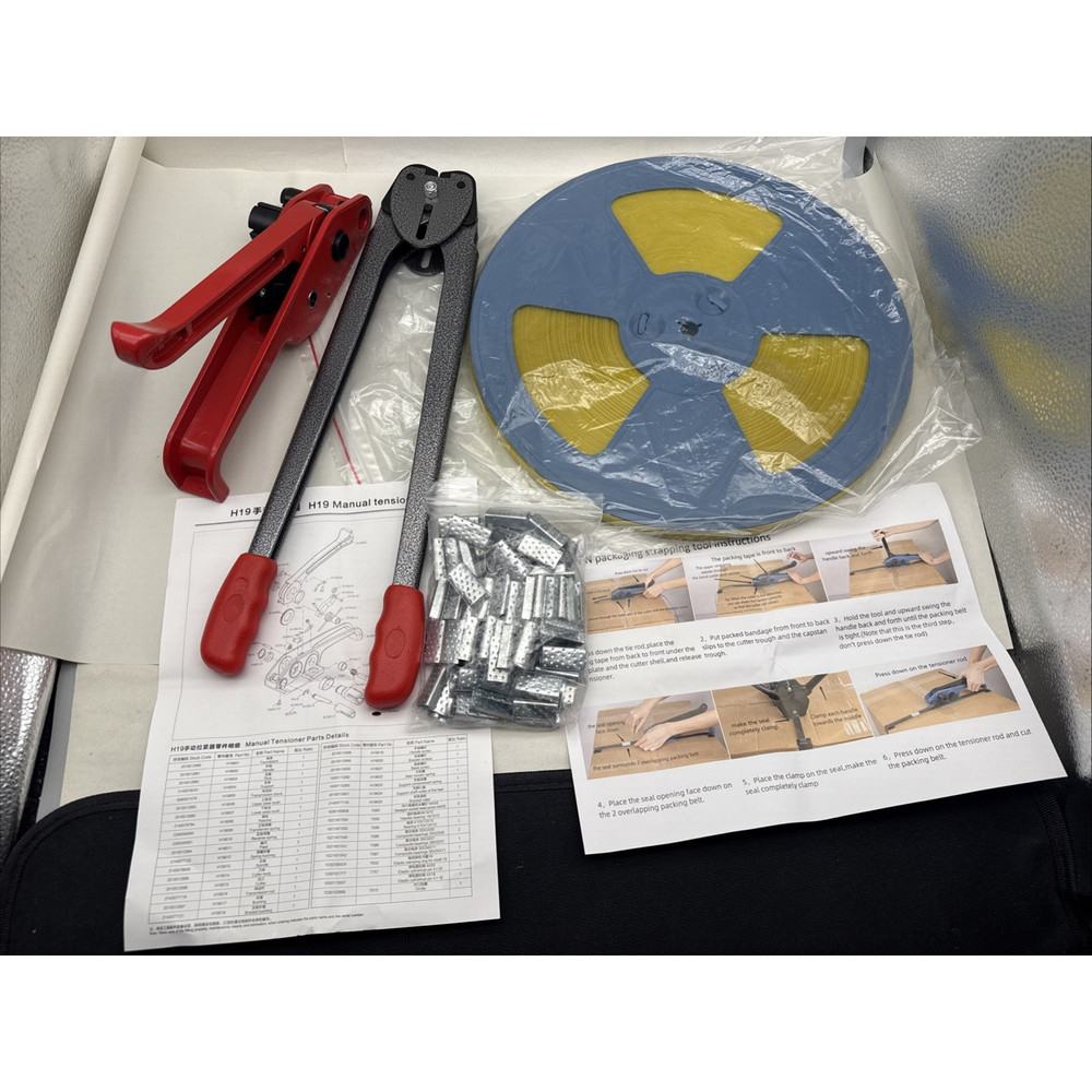 Banding Strapping Kit - Pallet Packaging Strapping Tool with Sealer Tools *READ