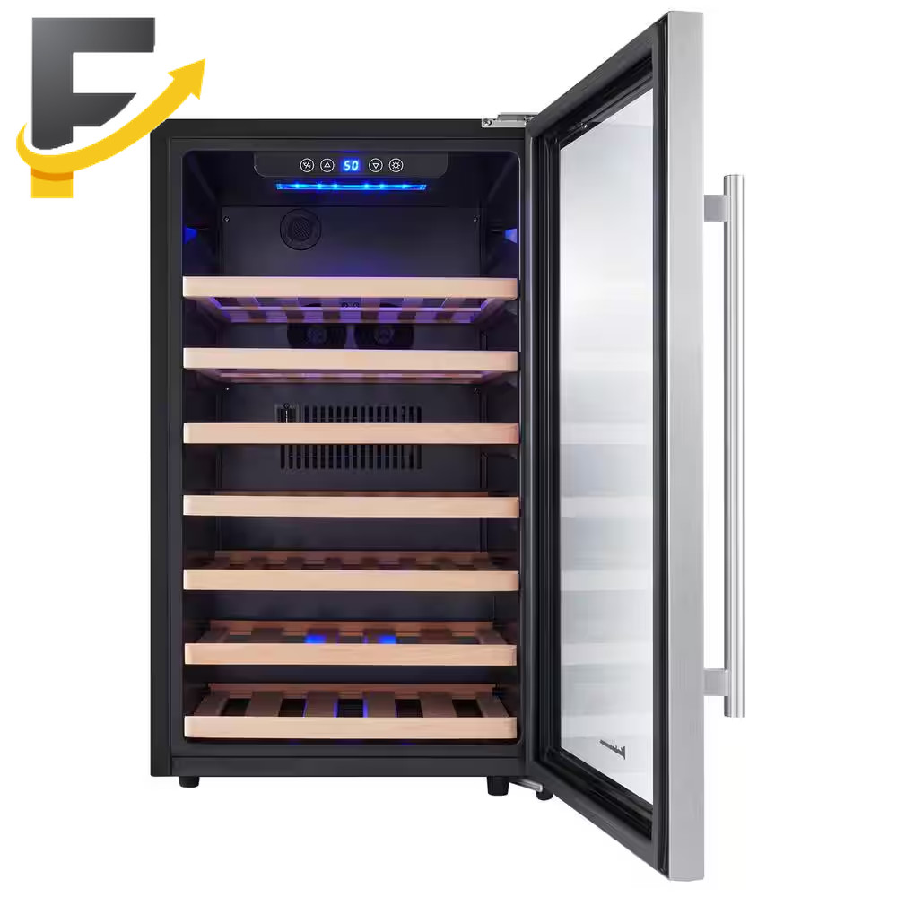 Kalamera 50 Bottle Compressor Wine Refrigerator Single Zone with Touch Control