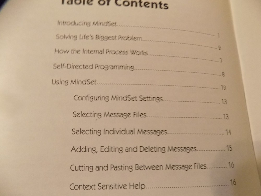 Mindset User Manual 1991 - 1992 Vintage Rare Computing