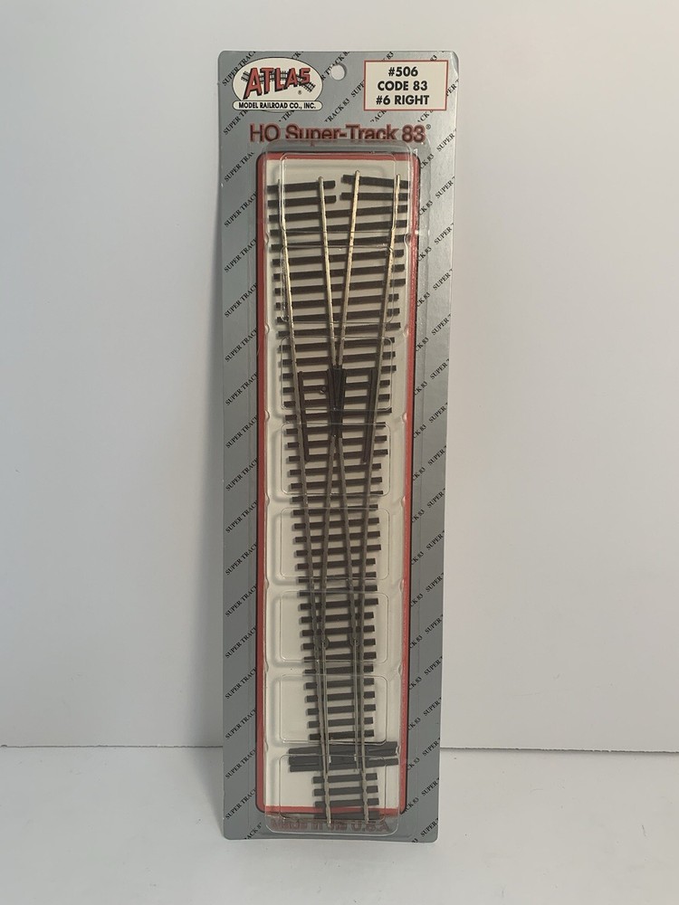 Atlas HO Scale Code 83 Super Switch Right Hand #6 Turnout #506 (N)
