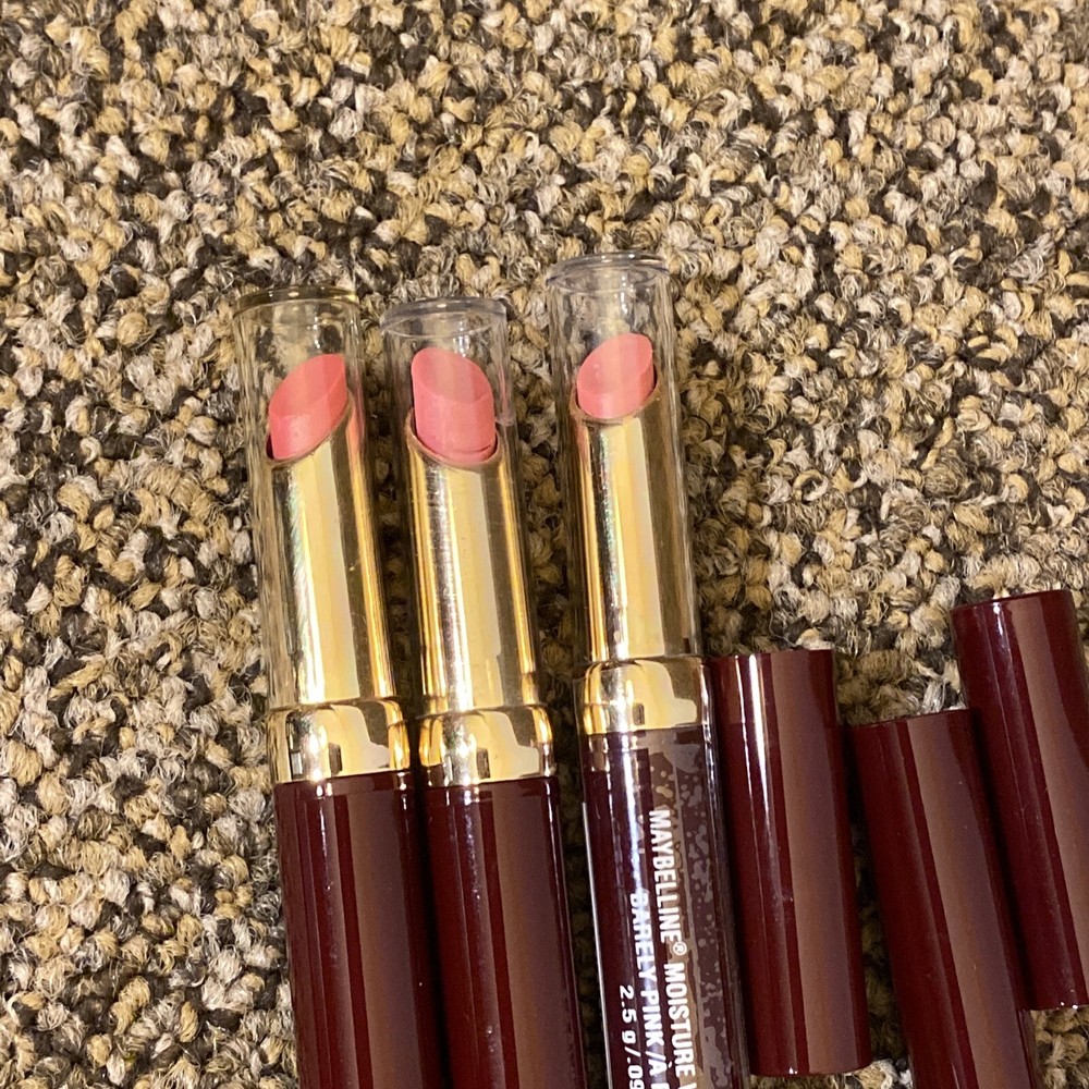 3 MAYBELLINE MOISTURE WHIP GLOSS STICK ,BARELY PINK
