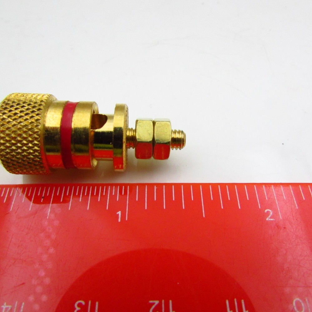 Qty 4 Solid Brass Amplifier Speaker Terminal Binding Post Banana Plug Connector