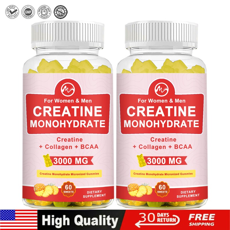 Creatine Monohydrate Gummies Support Muscle, Improve Performance and Strength
