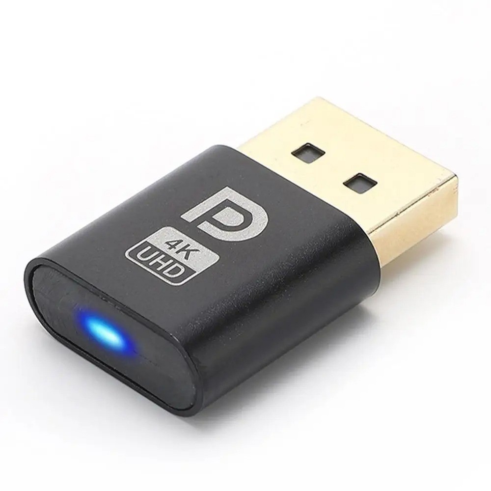 1PC 4K DP DisplayPort Dummy Plug – Virtual Display Adapter for PC Graphics Card