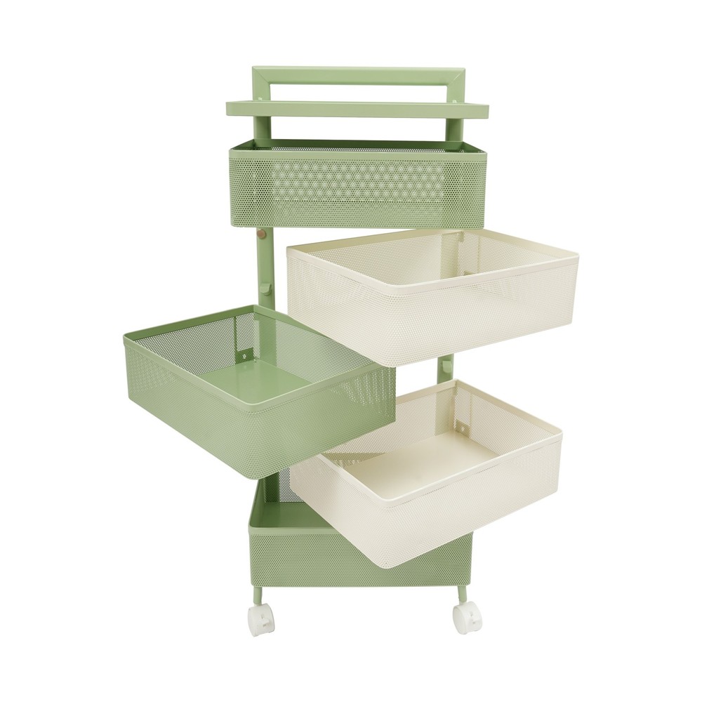 Rotating Storage Rack, Kitchen Organizer With Rotating Basket