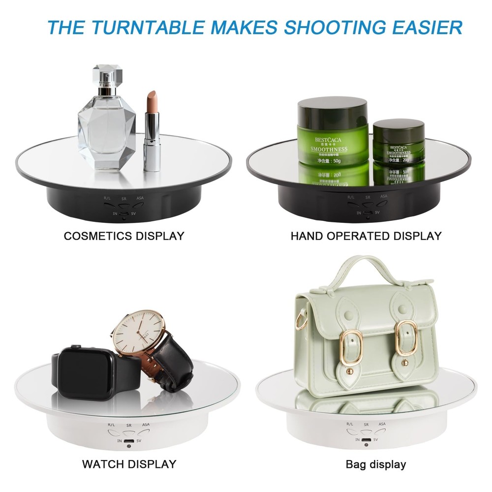 7.87'' Rotating Display Stand Motorized Rotating Display Stand, 22 lbs Load R...