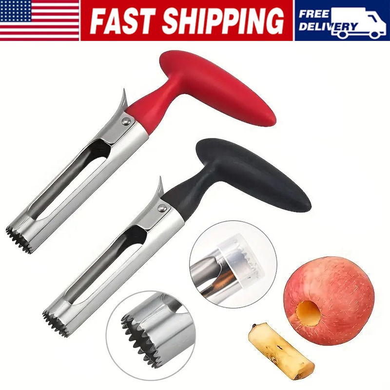 Fruit Apple Corer Pear Tools Stainless Steel Kitchen Twist Easy Core Remover US