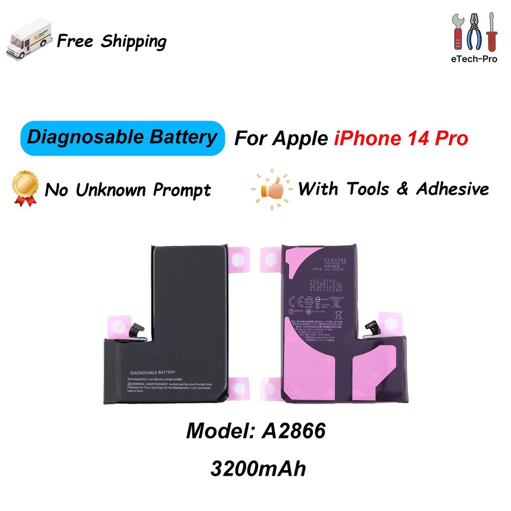 Diagnosable Battery For Apple iPhone 14 Pro Internal Battery Replacement 3200mAh