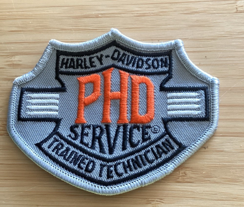 Harley-Davidson Patch, PHD Service Trained Technician Sew-On 4"x3"