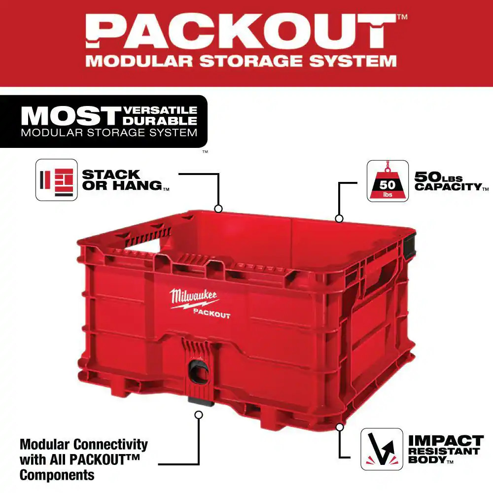 PACKOUT Tool Storage Crate with Mounting Plate