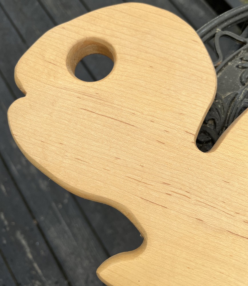 WOODEN CUTTING BOARD "TURTLE", HANDMADE (O)