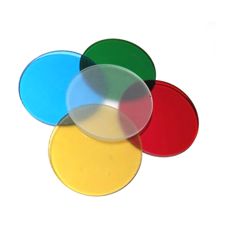 32mm-45mm Compound Microscope Optical Filter Color Absorber Green Blue Yellow