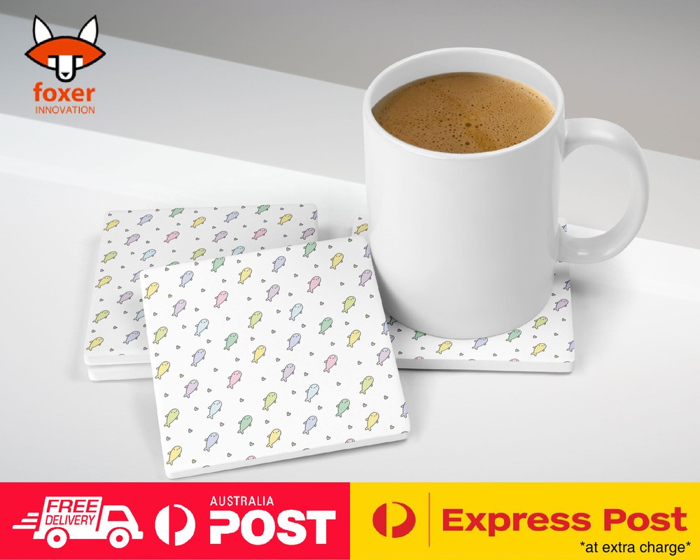 COASTER COFFEE DRINKING MAT|WHALE HEARTS PATTERN 7