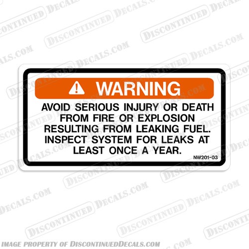 Fits Warning Fire / Explosion Label Decal - NW201-03