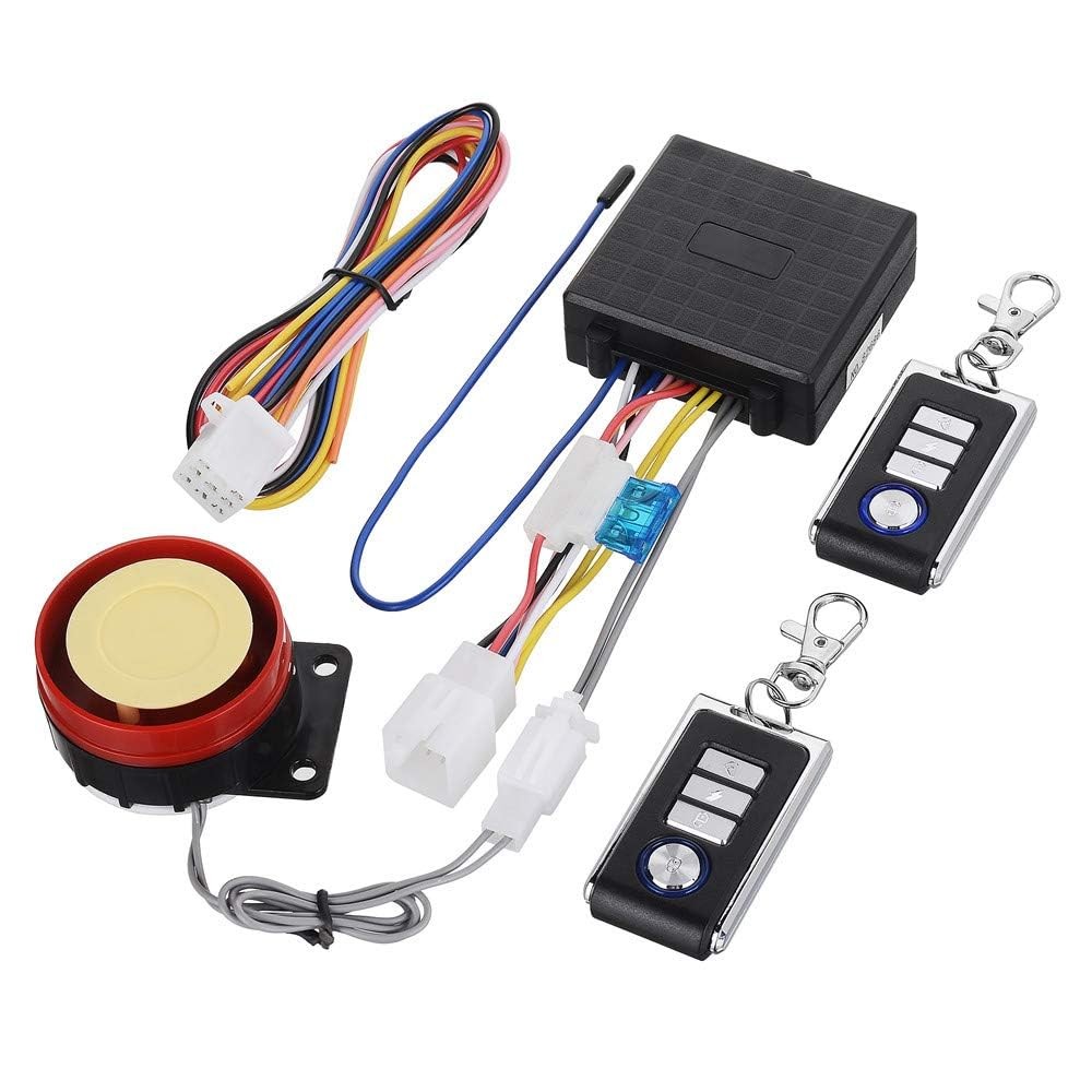 DC12V Motorcycle Anti-Theft Alarm Security System Remote Control Engine...