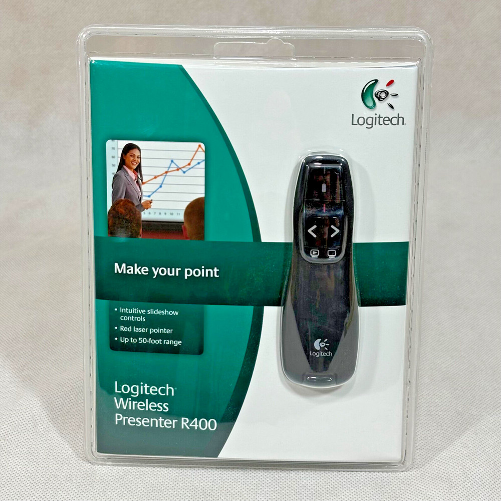 Logitech Wireless Presenter R400 Laser Pointer Remote Control