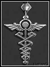 Caduceus Healers Staff Necklace