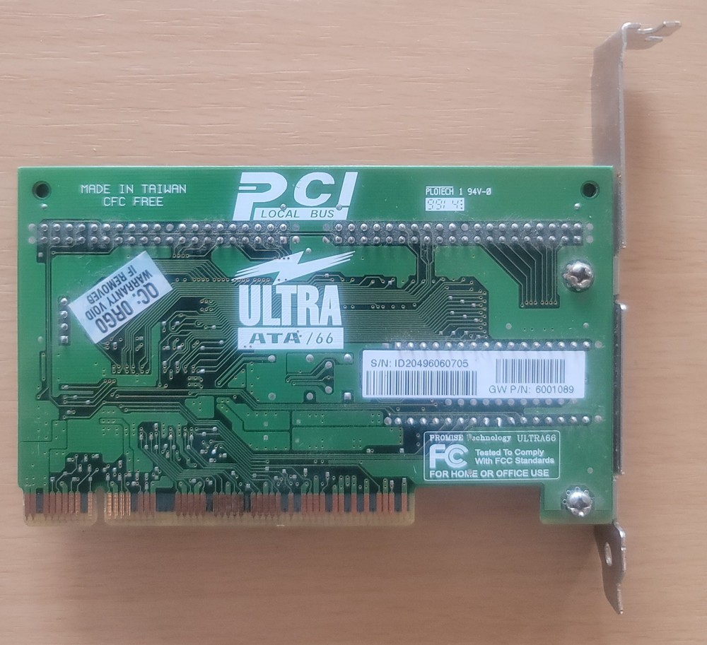 Promise Tech Ultra66 Dual IDE RAID PCI Controller Card Adapter TESTED READ DES