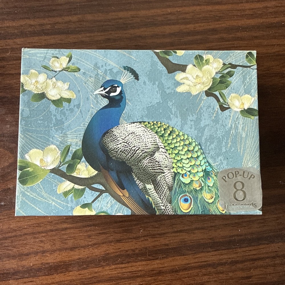 Punch Studio Decorative Box PEACOCK Rhinestones