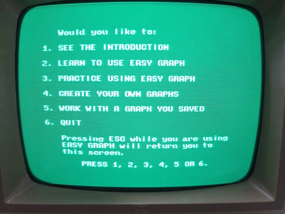 Apple II 1987 Houghton Mifflin Easy Graph II education program - TESTED