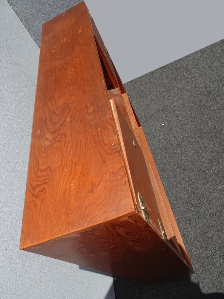 Vintage Mid Century Handmade Brown Bookcase