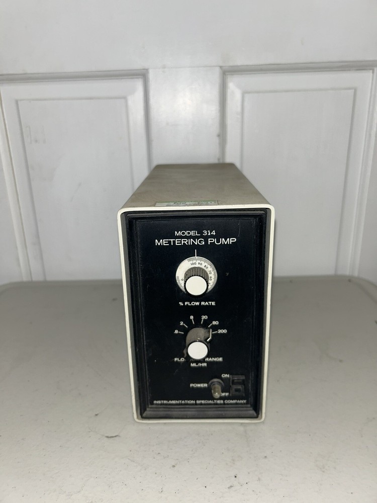 ISCO Model 314 Metering Pump Model 314 Metering Pump Flow Meter Model 314
