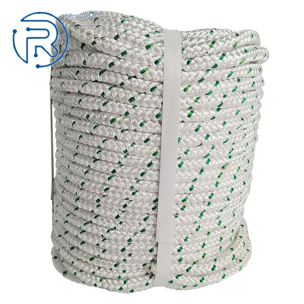 3/8"×200‘ Double Braid Polyester Rope 4800lbs Breaking Strength Strong Pulling