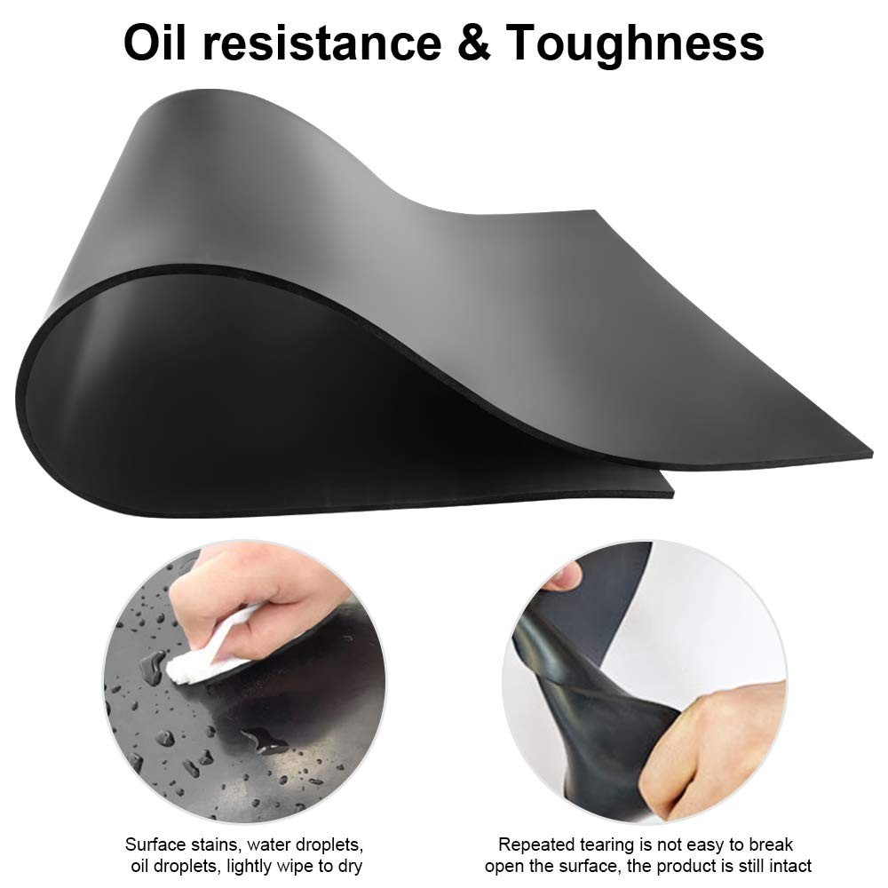 Neoprene Rubber Strips 4" W x 1/8" T x 10' L, Solid Rubber Sheets, Rolls & St...