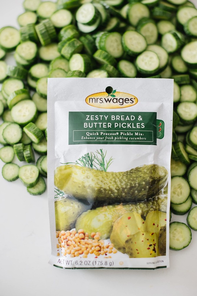 Zesty Bread and Butter Pickles Quick Process Mix, Quick and Easy, Simple-To-U...
