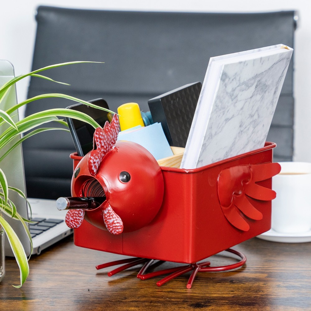 Made Easy Kit Desk Organizer, with Module Compartments (Red Rooster)