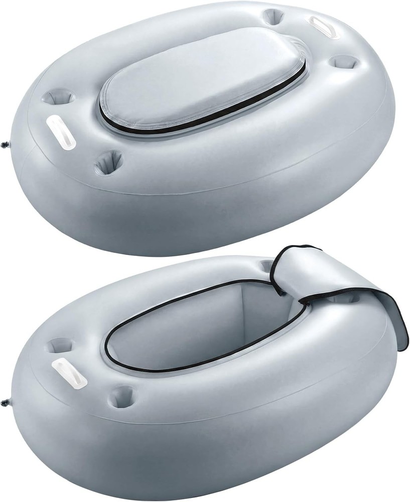 2 Pack Floating Coolers River Inflatable Cooler 40 Qt River Cooler Float W/ Lid