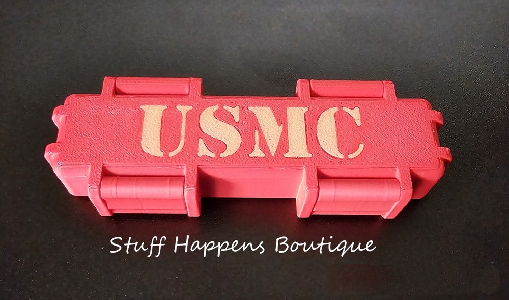 Red USMC Tactical Gum Ration Box - 3D Printed Box