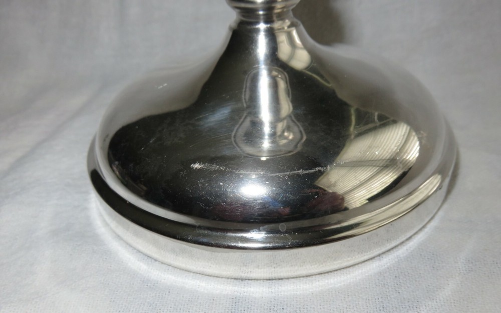 PAIR VINTAGE FRIEDMAN SILVER CO. SILVER PLATED CANDLE HOLDERS