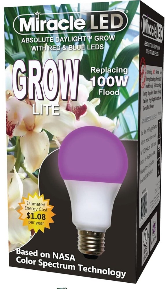 (4) Miracle LED Single Socket 6FT Plug-in Cord Grow Lite PLUS 1 FREE LIGHT BULB