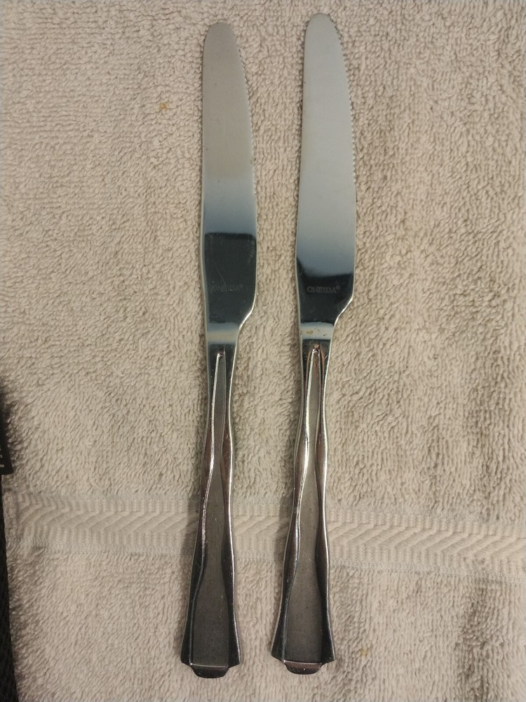 Oneida Panorama Flatware Set of 2 Dining Dinner Knives