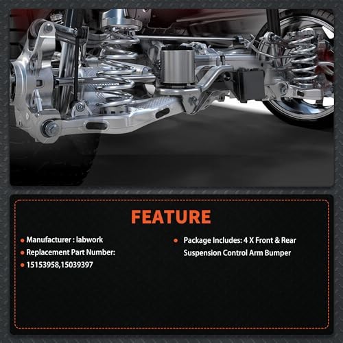 4 x Front Rear Position Control Arm Bump Stop Replacement for Cadillac