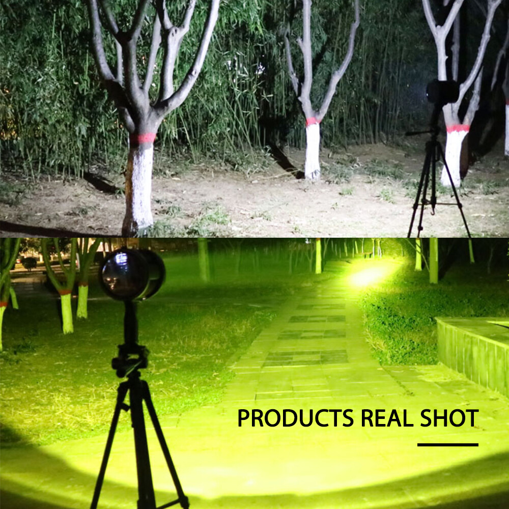 200000 Lumens Super Bright LED Flashlight Handheld Searchlight Camping Spotlight