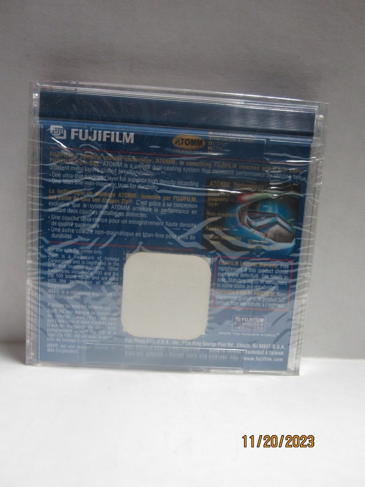 Fujifilm Zip IBM Formatted 100MB Disk Sealed!