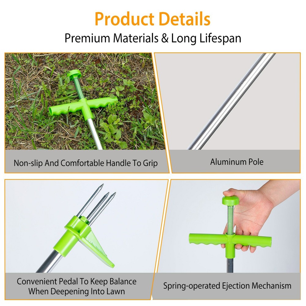 Weed Puller Gardening Tools Stand Up Heavy Duty Hand Weeding Tools Root Remover